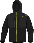 Bluza z tkaniny softshell z poliestru (96%) i elastanu (4%), 3 warstwy laminowane czarno-żółty 3XL