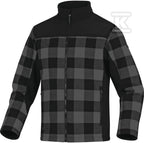 Bluza polarowa z bawełny i poliestru szaro-czarny 3XL
