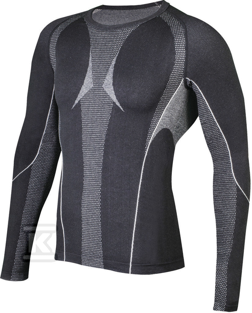 T-shirt z długimi rękawami z poliamidu (60%), coolmax (35%) i elastanu (5%) czarny M