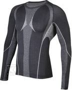 T-shirt z długimi rękawami z poliamidu (60%), coolmax (35%) i elastanu (5%) czarny M