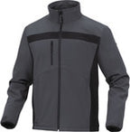 Bluza z tkaniny softshell z poliestru (96%) i elastanu (4%) szaro-czarny M