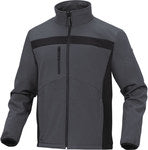 Bluza z tkaniny softshell z poliestru (96%) i elastanu (4%) szaro-czarny L
