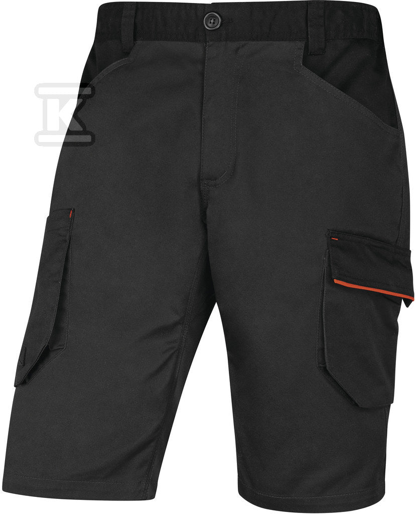 Bermudy mach 2 stretch z poliestru (63%), bawełny (34%) i elastanu (3%), 260 g/m2 szaro-pomarańczowy L