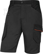 Bermudy mach 2 stretch z poliestru (63%), bawełny (34%) i elastanu (3%), 260 g/m2 szaro-pomarańczowy L