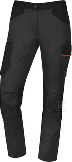 Spodnie damskie mach 2 stretch z poliestru (63%), bawełny (34%) i elastanu (3%), 260 g/m2 szaro-pomarańczowy XL