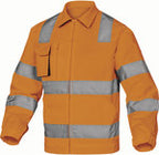 Bluza ostrzegawcza mach2 z bawełny (54%) i poliestru (46%), 260 g/m2, kl. 2 pomarańczowy fluo-szary L