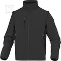 Bluza z tkaniny softshell z poliestru (96%) i elastanu (4%), odpinane rękawy szaro-czarny S