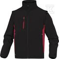 Bluza z tkaniny softshell z poliestru (96%) i elastanu (4%), odpinane rękawy czarno-czerwony XL