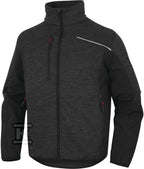Bluza z siatki poliestrowej softshell, z poliestru (94%) i elastanu (6%) szaro-czarny 3XL