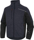 Bluza z siatki poliestrowej softshell, z poliestru (94%) i elastanu (6%) granatowo-czarny S
