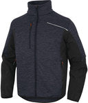 Bluza z siatki poliestrowej softshell, z poliestru (94%) i elastanu (6%) granatowo-czarny L
