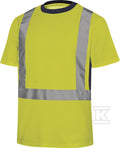 T-shirt ostrzegawczy z bawełny (55%) i poliesteru (45%), 150 g/m2, kl. 2 żółty fluo L