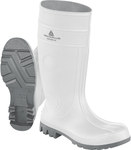 Obuwie bezpieczne wysokie z pvc biało-szary 40