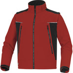 Bluza softshell 2 w 1 z poliestru i elastanu, 3 warstwy laminowane czerwono-czarny XL