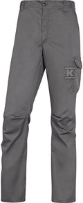 Spodnie panostyle z poliestru (63%), bawełny (34%) i elastanu (3%), 240 g/m2 szaro-czarny 3XL