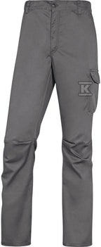 Spodnie panostyle z poliestru (63%), bawełny (34%) i elastanu (3%), 240 g/m2 szaro-czarny 3XL