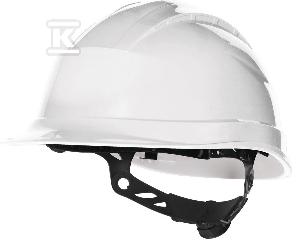 Hełm ochronny z polipropylenu, z regulacją rotor, +50°c/-30°c*, mm*, 440 vac, izolacja elektryczna (en50365) biały regulowany