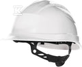 Hełm ochronny z polipropylenu, z regulacją rotor, +50°c/-30°c*, mm*, 440 vac, izolacja elektryczna (en50365) biały regulowany
