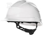 Hełm ochronny z polipropylenu, z regulacją rotor, +50°c/-30°c*, mm*, 440 vac, izolacja elektryczna (en50365) biały regulowany