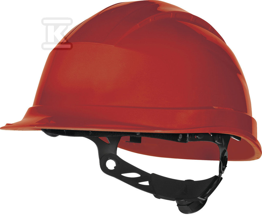 Hełm ochronny z polipropylenu, z regulacją rotor, +50°c/-30°c*, mm*, 440 vac, izolacja elektryczna (en50365) czerwony regulowany