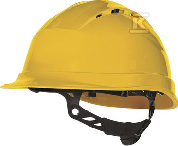 Hełm ochronny wentylowany z polipropylenu, z regulacją rotor, +50°c/-30°c*, mm* żółty regulowany