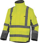 Kurtka ostrzegawcza 4 w 1 z poliestru oxford powlekanego poliuretanem, kl. 3, odpinana bluza z tkaniny softshell z odpinanymi rękawami, kl. 2 pomarańczowy fluo-szary XXL