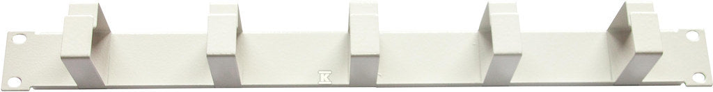 Organizator kablowy poziomy metalowy 1U RAL 7035