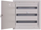 Rozdzielnia RPsm 72 Z 3x24, 72 moduły, z zamkiem, RAL 9003