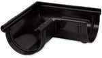 Rynna dachowa PVC 100x3000, kolor czarny RAL9017, system rynnowy "Karolina"
