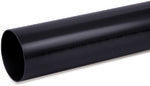 Rura spustowa PVC 100x3000 bezkielichowa, kolor czarny RAL9017, system rynnowy "Karolina"