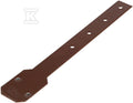 Wspornik stalowy do uchwytu rynny PVC 125x215 uniwersalny prosty ocynkowany, kolor brązowy RAL8017, system rynnowy "Karolina"