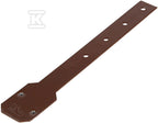 Wspornik stalowy do uchwytu rynny PVC 125x215 uniwersalny prosty ocynkowany, kolor brązowy RAL8017, system rynnowy "Karolina"