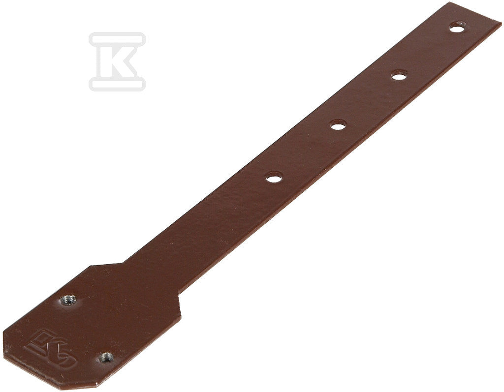 Wspornik stalowy do uchwytu rynny PVC 125x215 uniwersalny prosty ocynkowany, kolor brązowy RAL8017, system rynnowy "Karolina"