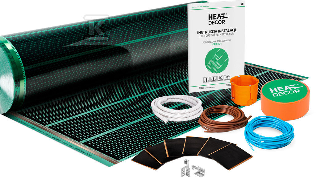 Zestaw folii grzewczej HD-G 140 W/m², szerokość 100 cm - bez termostatu - konektor BX - 10m²
