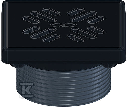Nasada żeliwna do wpustów serii HL3100TK-HL5100TK kompletna fi146mm o wymiarze 190x190mm z ramą i rusztem żeliwo w kl.B125 (12,5t)