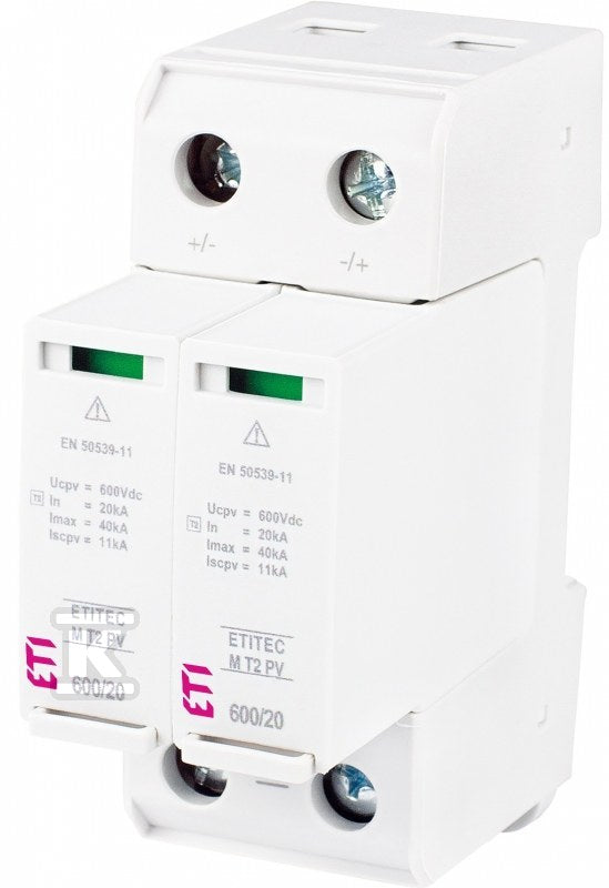 Ogranicznik przepięć T2 (C) - do systemów PV ETITEC M T2 PV 600/20