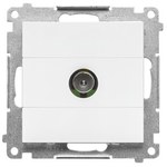 Gniazdo antenowe TV pojedyncze (moduł). Do instalacji indywidualnych: Aluminium mat, SIMON55