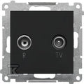 Gniazdo antenowe R-TV zakończeniowe 10 dB do gniazd przelotowych (moduł). 1x Wejście: 5÷862 MHz: Czarny mat, SIMON55