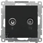 Gniazdo antenowe R-TV zakończeniowe 10 dB do gniazd przelotowych (moduł). 1x Wejście: 5÷862 MHz: Czarny mat, SIMON55