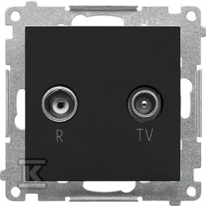 Gniazdo antenowe R-TV zakończeniowe 10 dB do gniazd przelotowych (moduł). 1x Wejście: 5÷862 MHz: Czarny mat, SIMON55