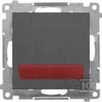 Sygnalizator świetlny LED – światło czerwone (moduł) 230 V~: Grafitowy mat, SIMON55