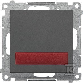 Sygnalizator świetlny LED – światło czerwone (moduł) 230 V~: Grafitowy mat, SIMON55