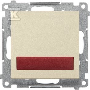 Sygnalizator świetlny LED – światło czerwone (moduł) 230 V~: Szampański mat, SIMON55