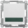 Sygnalizator świetlny LED – światło zielone (moduł) 230 V~: Biały mat, SIMON55