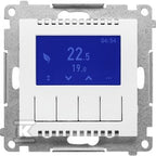 Termostat programowalny z wyświetlaczem (moduł): Biały mat, SIMON55