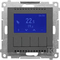 Termostat programowalny z wyświetlaczem (moduł): Grafitowy mat, SIMON55