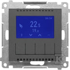 Termostat programowalny z wyświetlaczem (moduł): Grafitowy mat, SIMON55