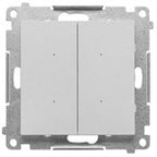 Przycisk podwójny zwierny bez piktogramu (moduł) 10 AX, 250 V~, szybkozłącza: Aluminium mat, SIMON55