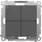 Łącznik/przycisk 4-krotny elektroniczny (moduł): Grafitowy mat, SIMON55