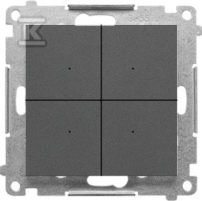 Łącznik/przycisk 4-krotny elektroniczny (moduł): Grafitowy mat, SIMON55
